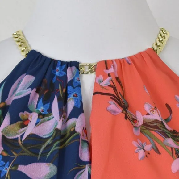 Ted Baker HANIE Two-Tone Floral Maxi Dress - 2 - Picture 4 of 10